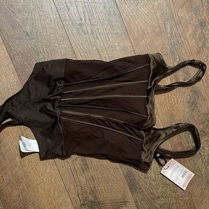 Brown corset bodysuit
